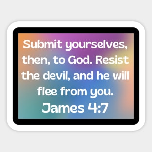 Bible Verse James 4:7 Sticker